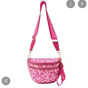 Pink Leopard Print Women's Bag